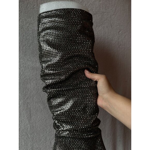 NEVER WORN NEW IN BOX INC Sparkly Rhinestone Bedazzled Knee High Heel Boots Size - Picture 8 of 9